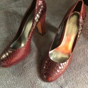 Calvin Klein women's shoes, size 9, port (color), slightly worn, good condition.